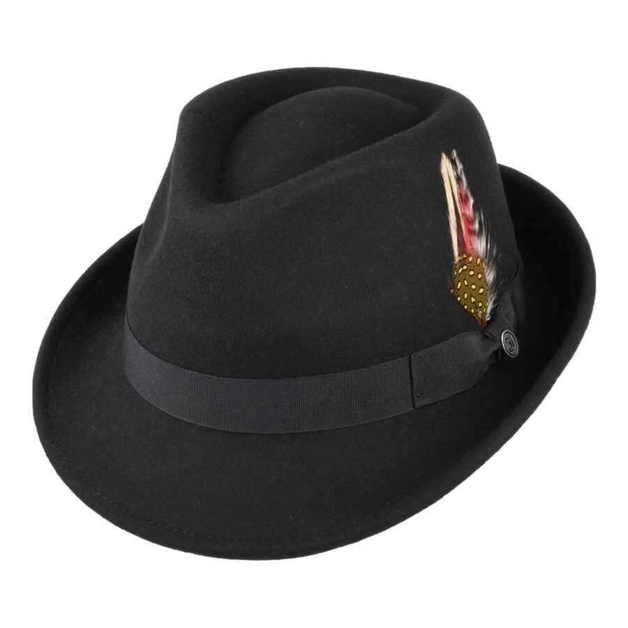 Grey Crushable Wool Felt Trilby Hat