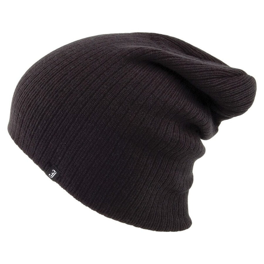 Black Cable Knit Beanie Hat